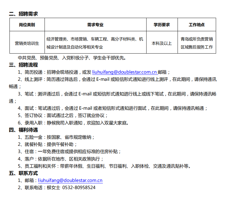 双星招工最新招聘信息及其影响